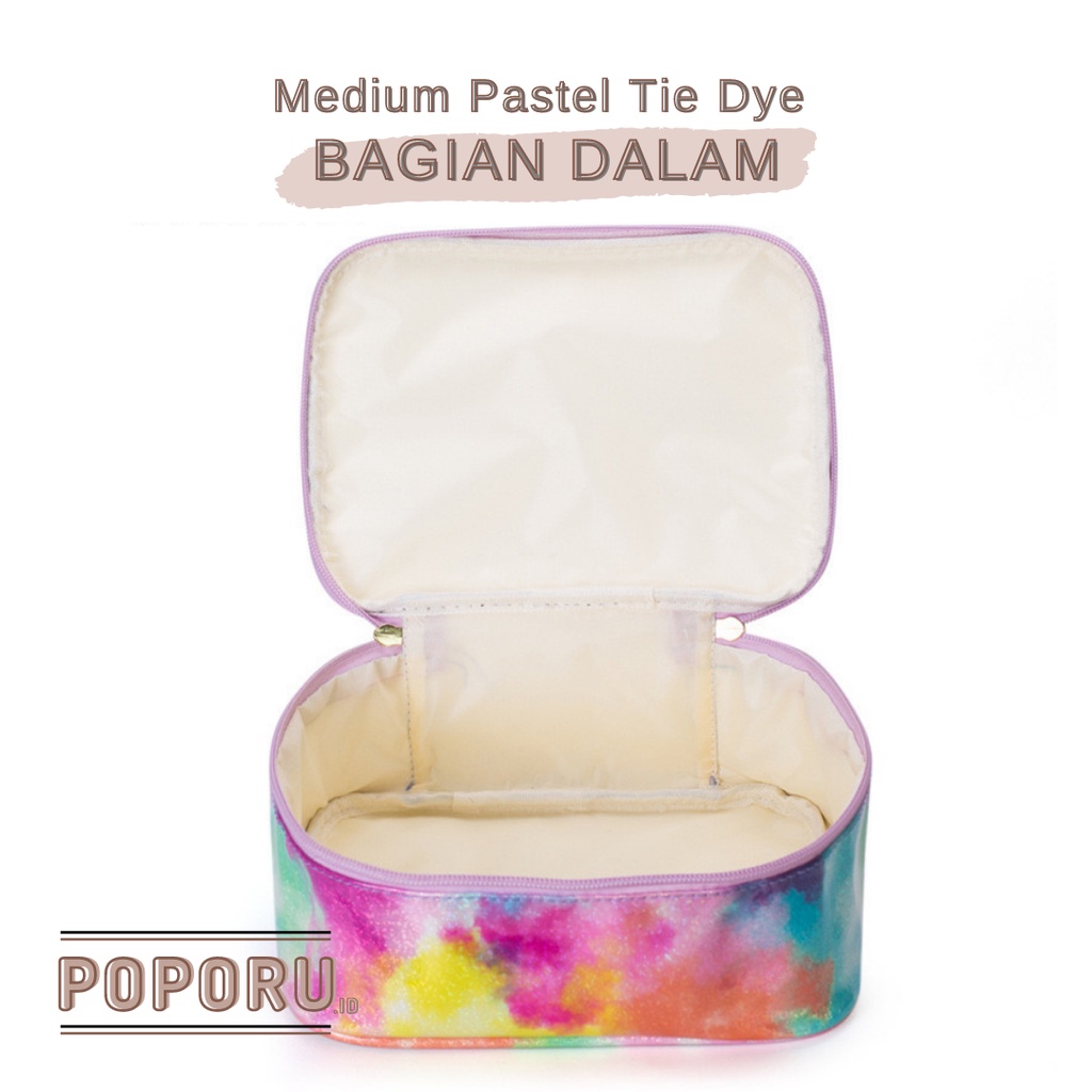 POPORU PASTEL TIE DYE pouch 3 types - cosmetics bag organizer for make up - tas tempat kosmetik