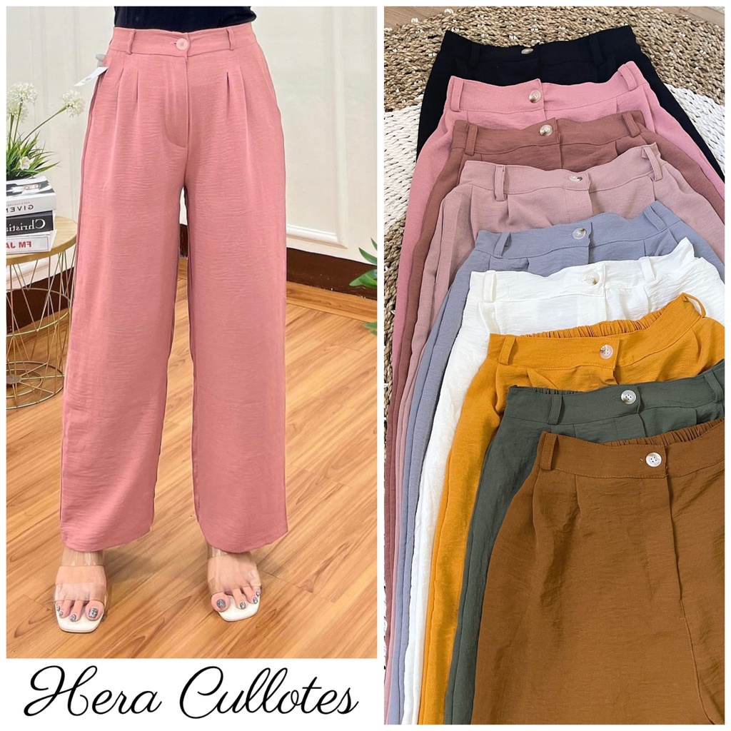 Hera Cullotes / Pants Kulot Cringkle 8881 / Kulot Kringkle Airflow / Kulot Cringkel Highwaist Panjang Anti Ngatung SJJ