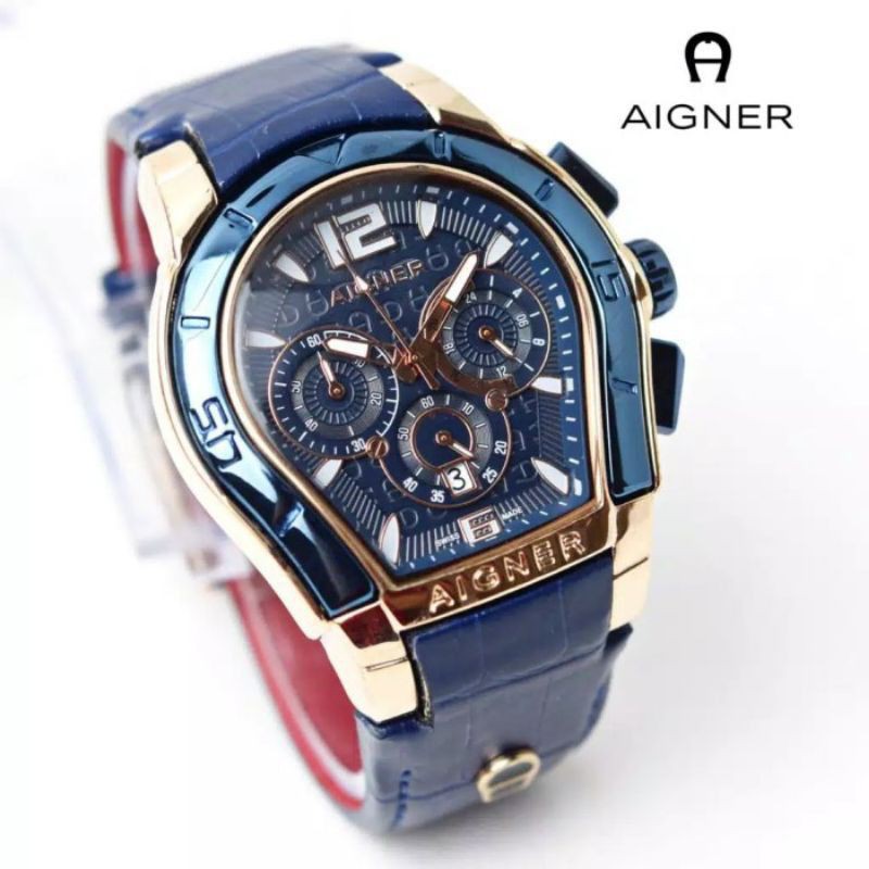 Jam Tangan Pria Aigner Palermo 2200 Premium Crono Tanggal Aktif - Free Box Batre Cadangan Original