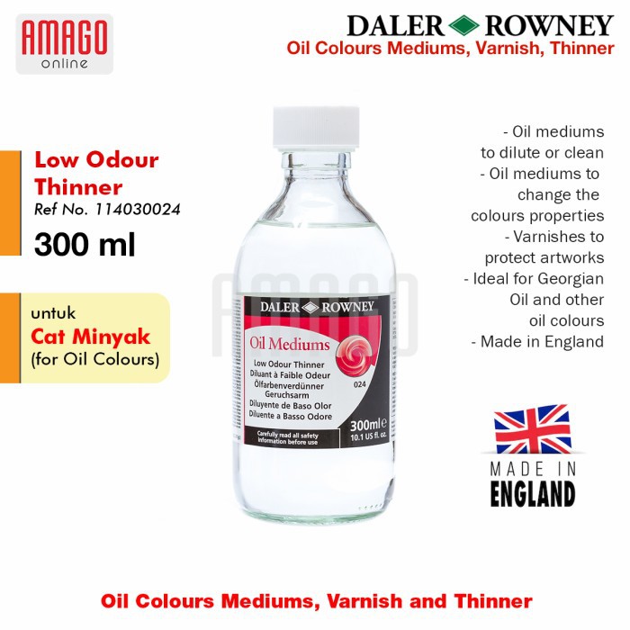 DALER-ROWNEY - LOW ODOUR THINNER 300 ml - 114030024