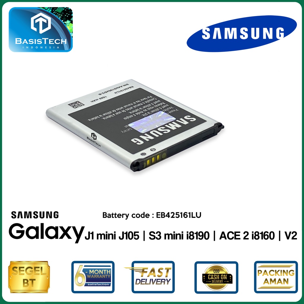 BATERAI SAMSUNG J1 Mini J105 - S3 Mini i8190 - V2 - ACE 2 i8160 - EB-425161LU - ORI99 BEST QUALITY