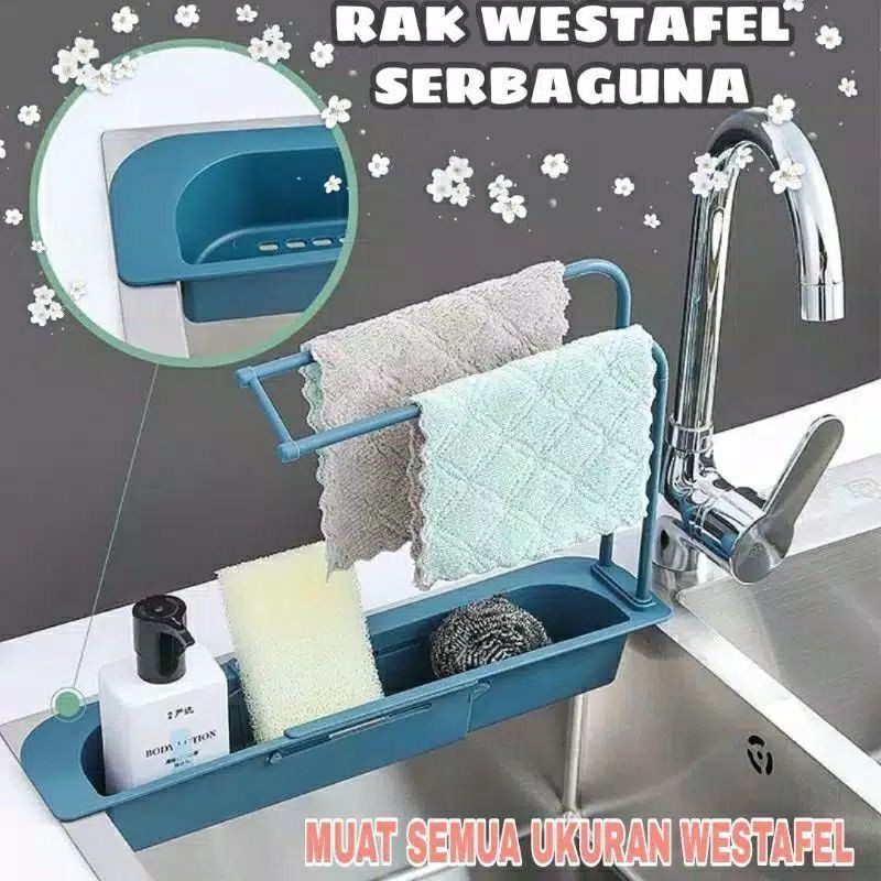 RAK GANTUNG WASTAFEL SERBA GUNA/RAK GANTUNG CUCI PIRING SABUN RAK WASTAFEL DAPUR SERBAGUNA WADAH SPONS GANTUNGAN KAIN LAP KITCHEN SINK STORAGE RACK FLEXIBLE