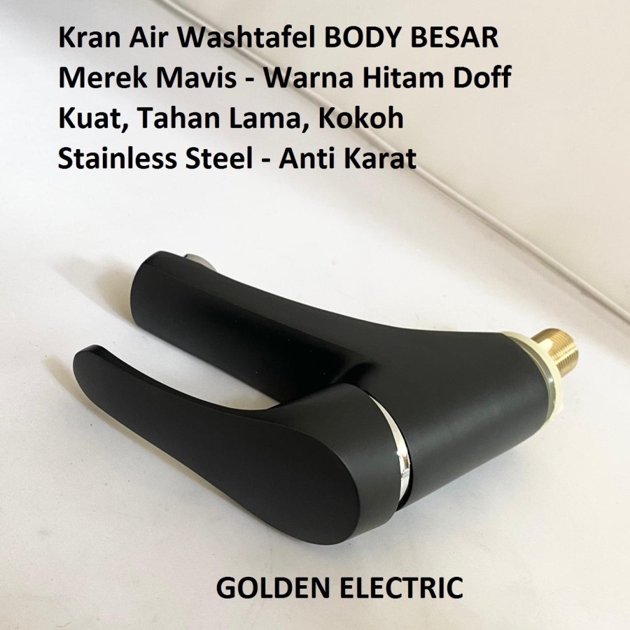 Kran Keran Air Washtafel Wastafel BODY BESAR Stainless Hitam Black Doff