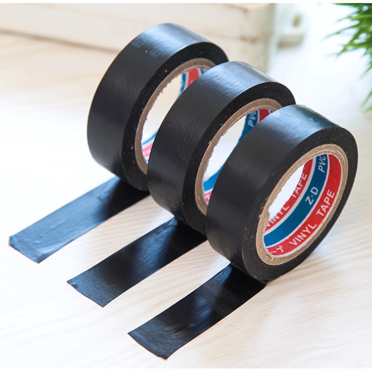 Isolasi Listrik Hitam 6meter Lebar 1.6cm Lakban Tape PVC Kuat Tahan