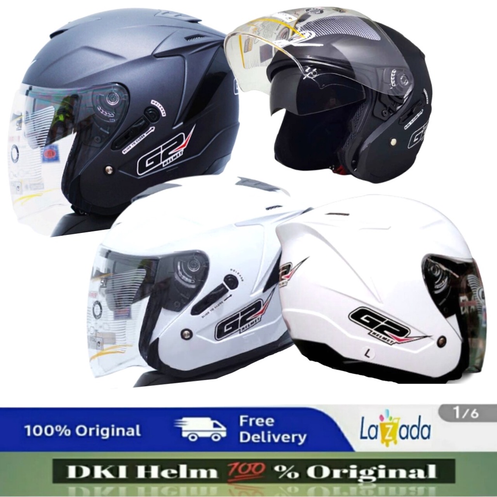 Helm G2 Oktimax Helm G2 Dobel Visor Helm Cowok / Helm Cewek Berkualitas SNI