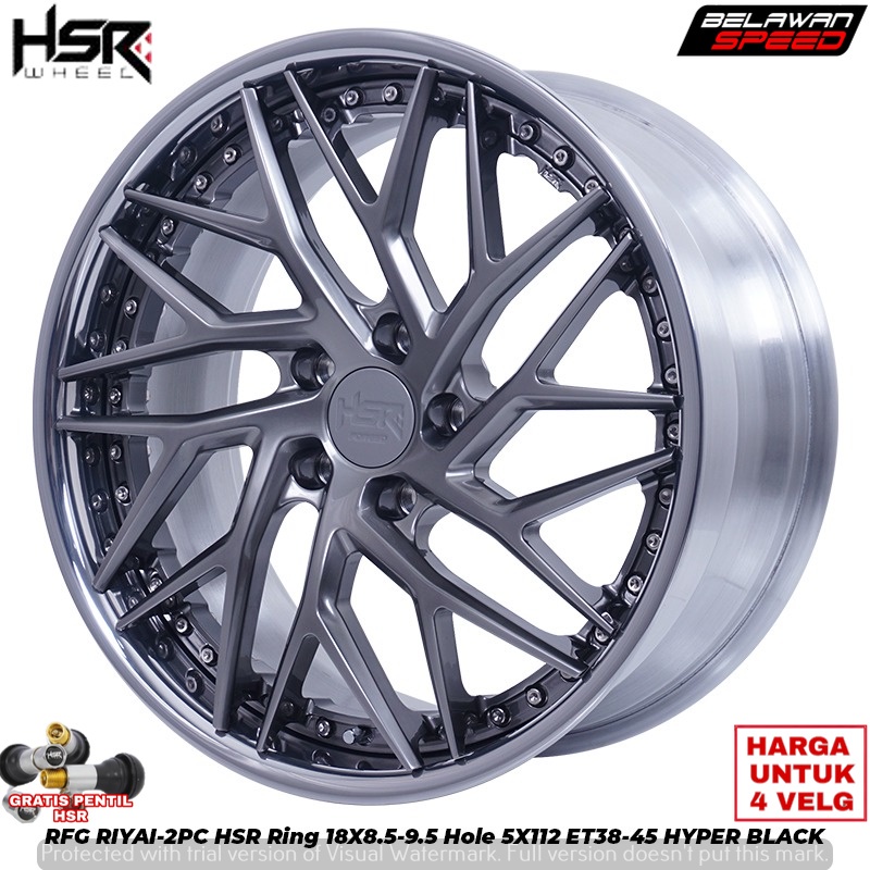 VELG MOBIL RACING RING 18 HSR RFG RIYAI 2PC UNTUK MERCY CAMRY INNOVA CIVIC TURBO