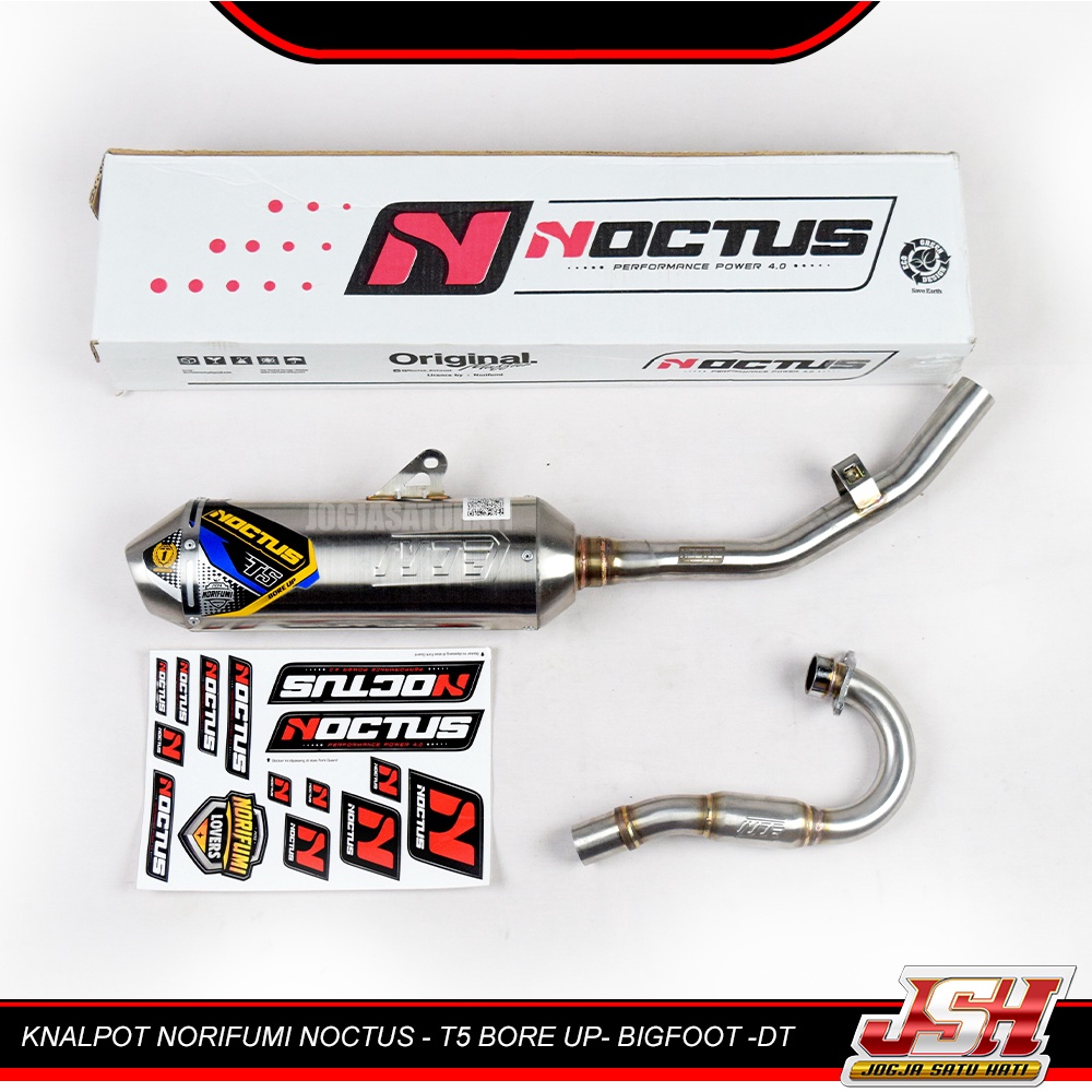 Knalpot Norifumi Noctus T5 Kenalpot Muffler Original Standar / Bore Up Motor KLX 150 Bigfoot Bf Dtracker DT CRF 150L WR 155 Special Edition-6