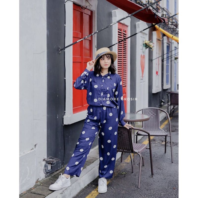 set rayon tie dye / gisel set (COD)-Bublle navi