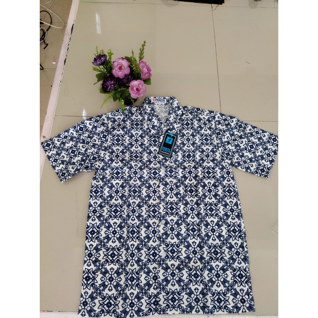 Promo Bulan Ini [Raishana]Baju Batik Anak Smp Biru-Seragam Batik Tulungagung-Seragam Batik Sekolah