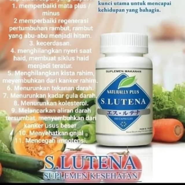 paket grosir Obat Slutena Suplemen Kesehatan S Lutena Vitamin Mata Minus & Katarak