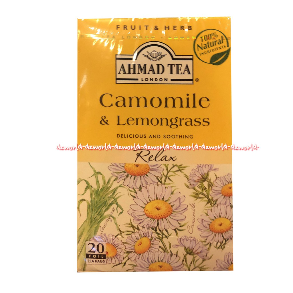 Ahmad Tea Fruit &amp; Herb Infusion 20bag Camomile &amp; Lemongrass Relax Teh Buah Bunga Kamomile Rasa Serai Sereh Deilicious &amp; Summery Ahmadtea