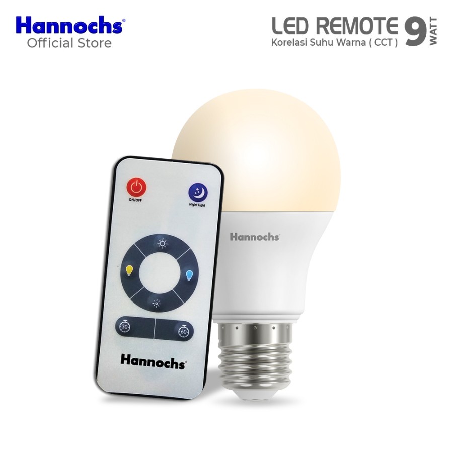 Lampu LED Hannochs 9 Watt + Remote Control - CCT / 3 Warna