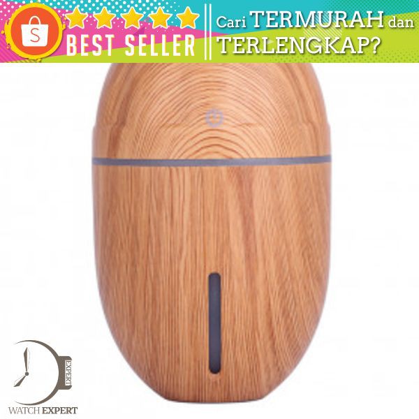 Taffware Ultrasonic Humidifier Aroma Essential Oil Diffuser Wood Design 300ml - J-010 - Wooden