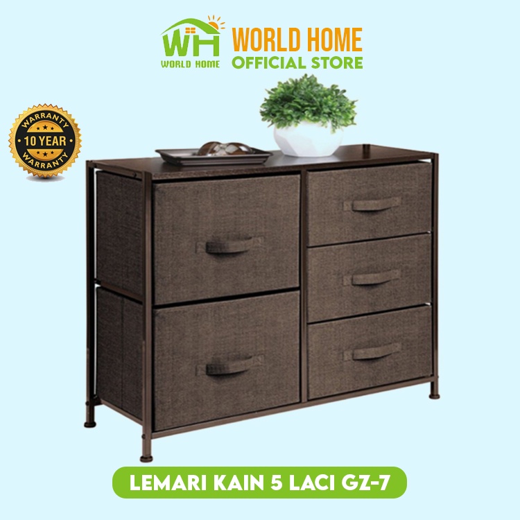 Lemari 2 Susun 5 Laci Lemari Linen Serbaguna Lemari Sisi Ranjang Lemari Linen Minimalis GZ-7