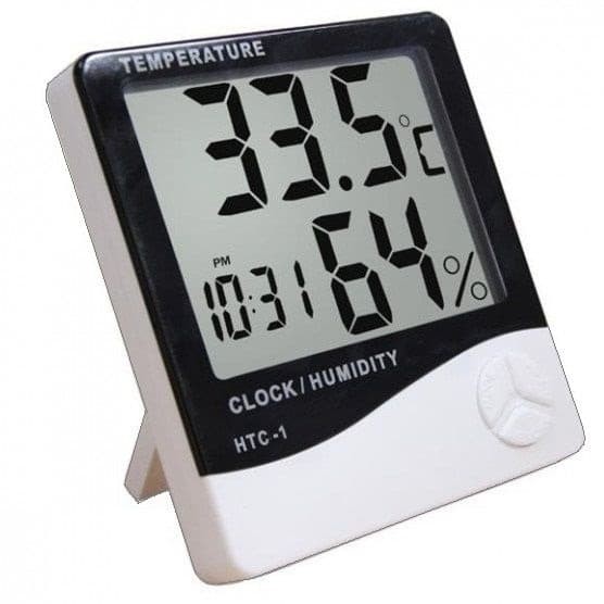 Temperature & Humidity Meter Clock & Calender HTC-1 / Thermometer