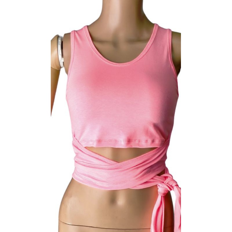 Tanktop senam yoga Zumba model crop top tali