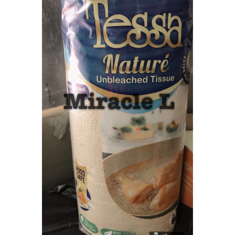 Tissue Tessa Nature Unbleached Single Roll - Serap Minyak - Tissue Dapur - Tissue Gorengan