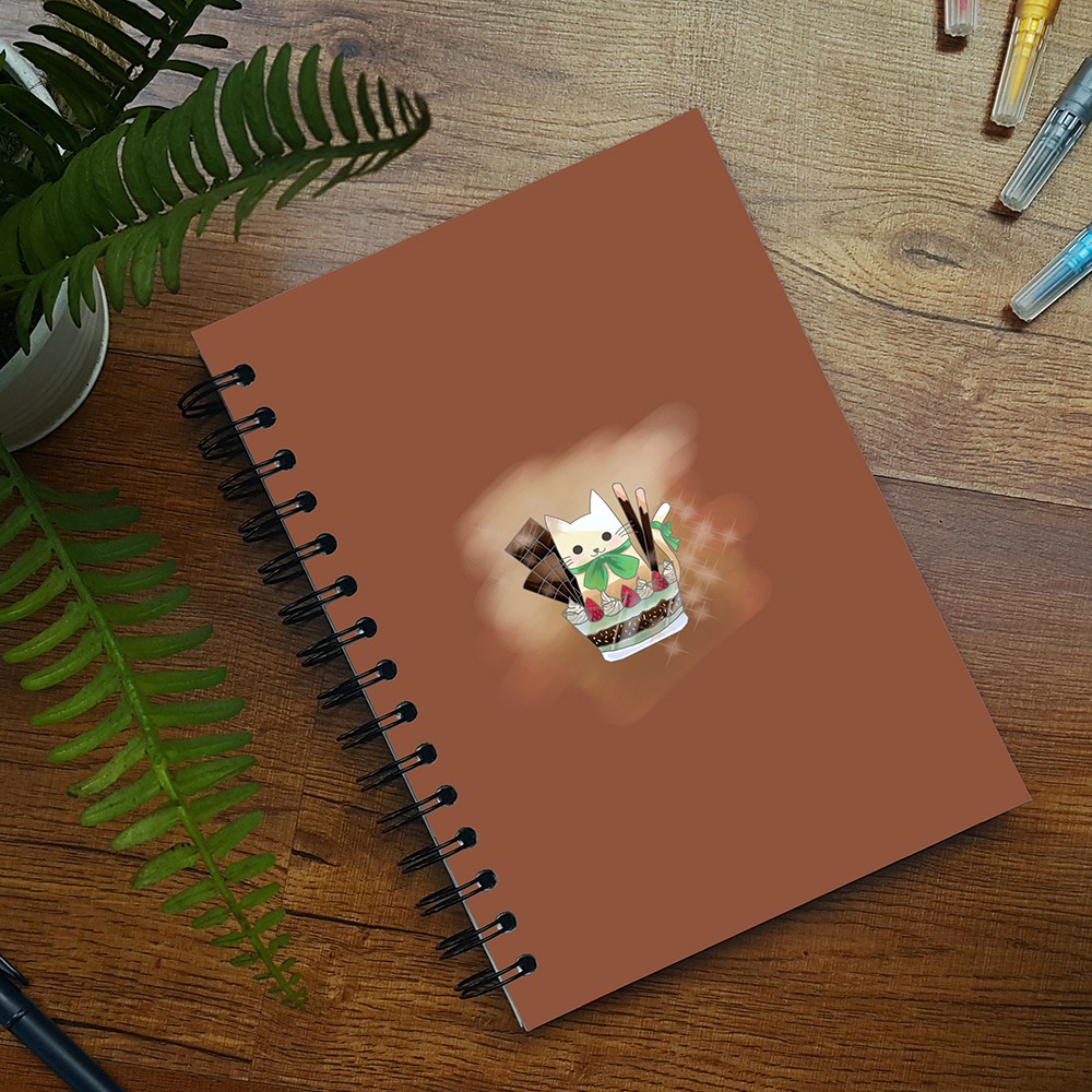 

Buku Agenda "Cat Parfait (Var 1)" - Hard Cover Ring A5 Warna [Lokagenda Planner]