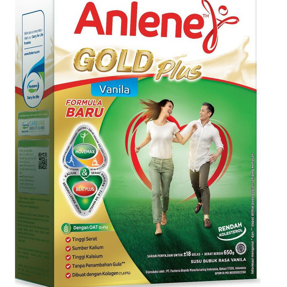 

5tok AdA5 Anlene Gold PLUS 650gr Anlene Actifit 600 gr all varian.rekomended> yY1>