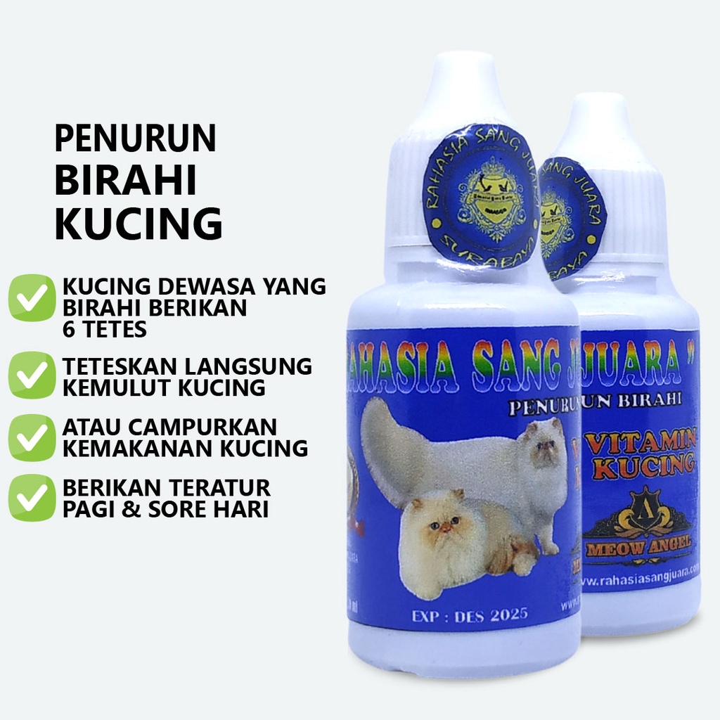 OBAT PENURUN BIRAHI KUCING BETINA DAN JANTAN