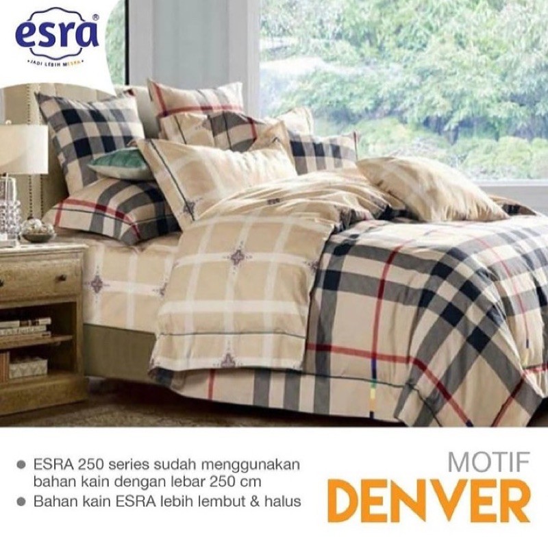 sprei esra katun lokal DENVER Kotak Coklat