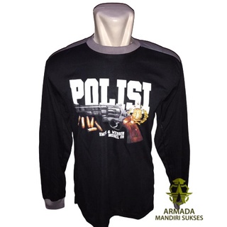 Kaos Bantalan Polisi Hitam - Kaos Penembak Polisi Hitam Gambar Besar