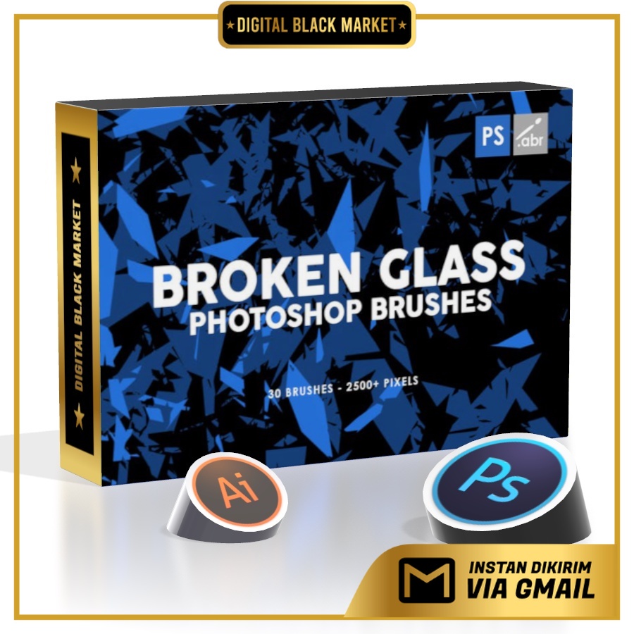 30 Broken Glass - Photoshop Stamp Brushes Vol1