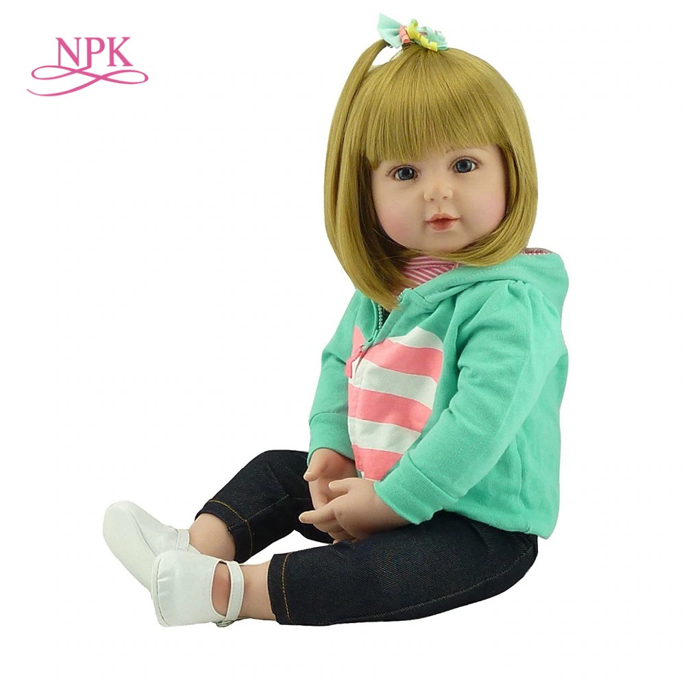 Boneka Barbie Muñeca NPK Reborn 47/60 cm tacto suave silicona Reborn bebé muñecas juguetes de