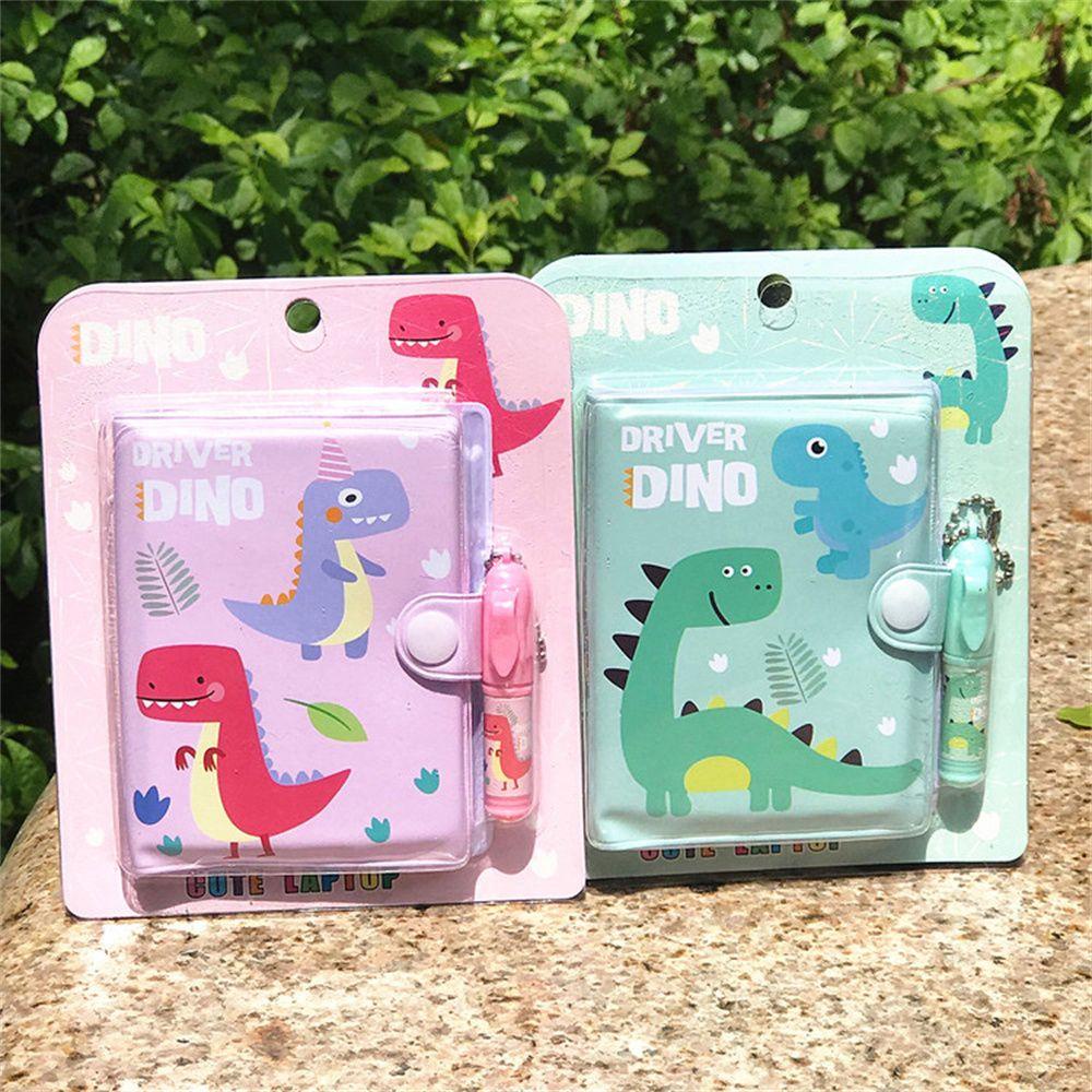 AUGUSTINA Mini Notebook Portable Kawaii Novelty Dinosaurus Travellers Journals Daisy Planner Avoacdo Notebook Dengan Pulpen