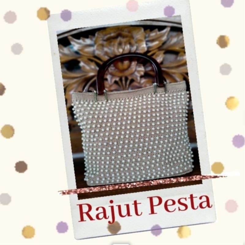 tas pesta bahan rajut