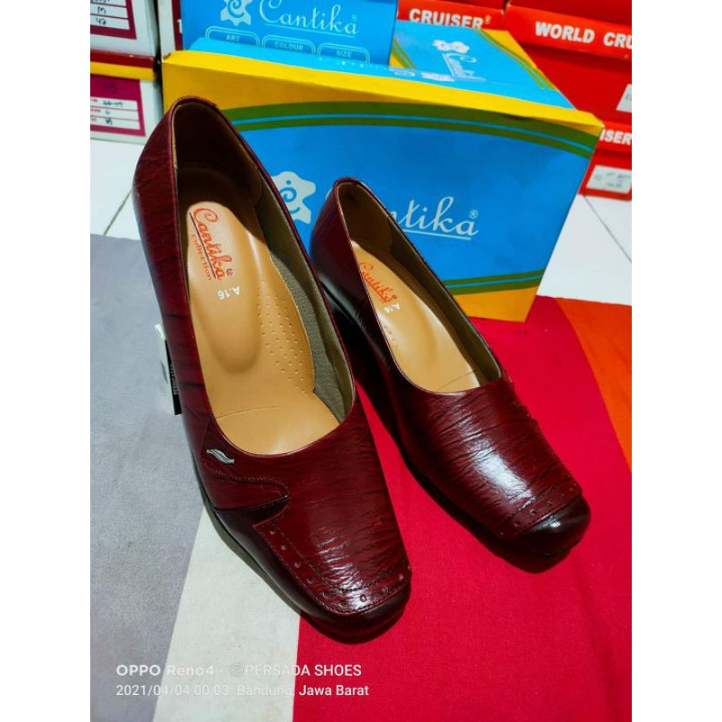 Sepatu Pantofel Kulit Wanita Cantika A16 ( Prokduksi Sendiri )