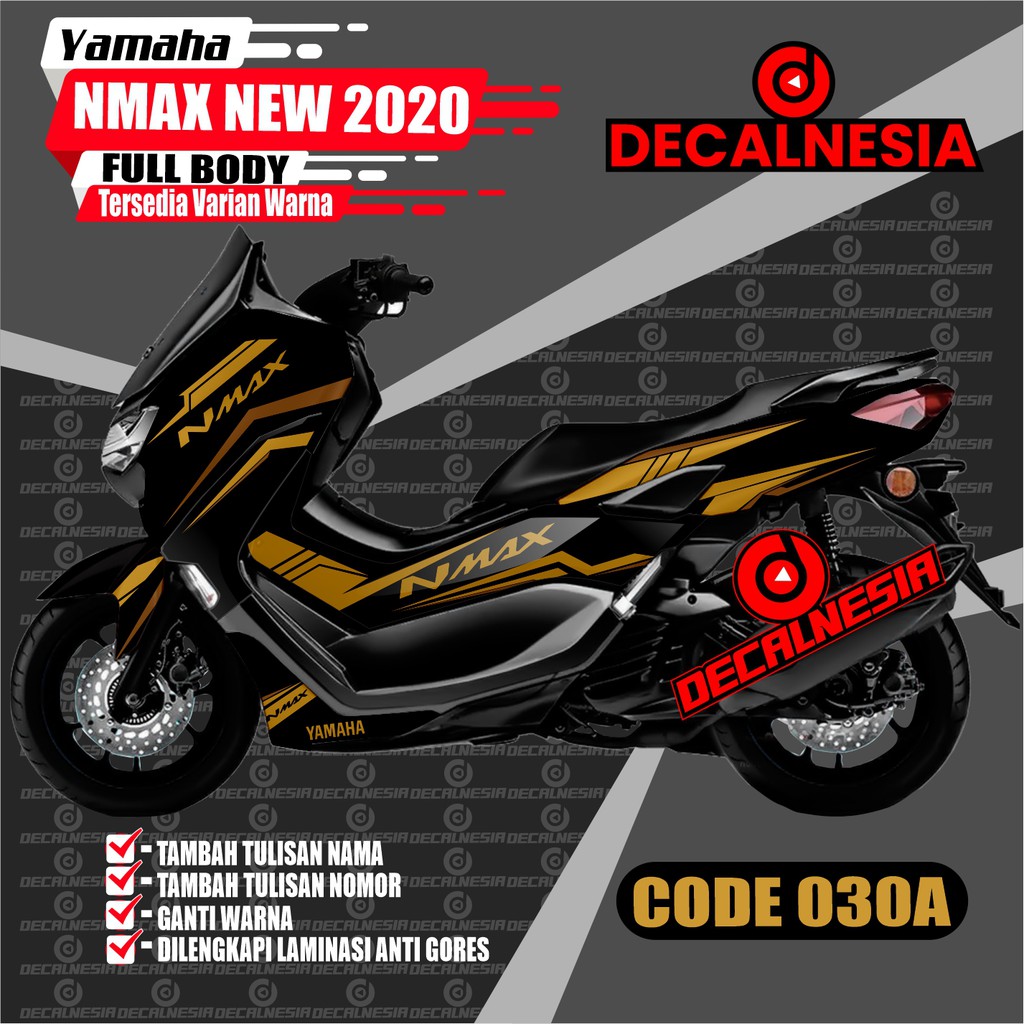 Decal Nmax New 2020 2021 2022 Full Body Stiker Motor Yamaha Simple Variasi Sticker Facelift Aksesori