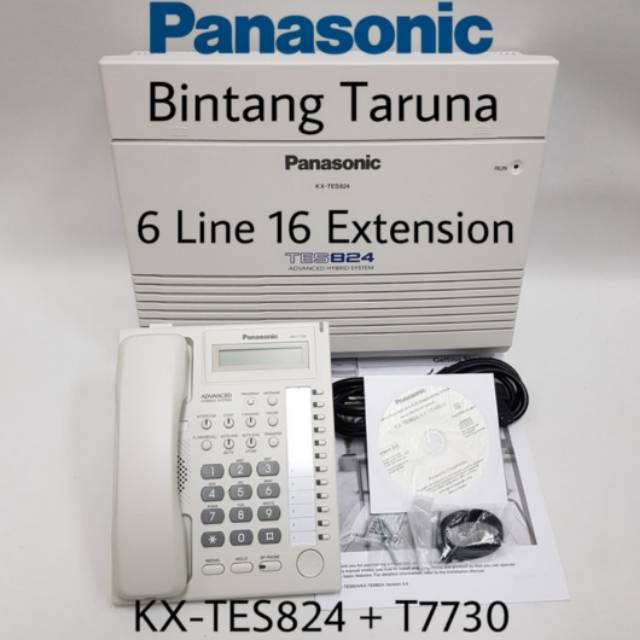 Pabx Panasonic KX-TES824 + Telepon KX-T7730 (6 Line 16 Ext)