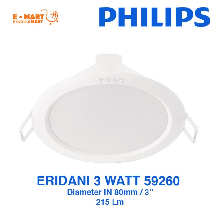 Downlight LED PHILIPS ERIDANI 3.5W 3inch 3 Watt DL190B 3.5Watt