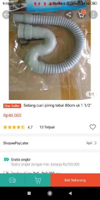 Selang Cuci Piring Tebal 80cm Uk 1 1/2