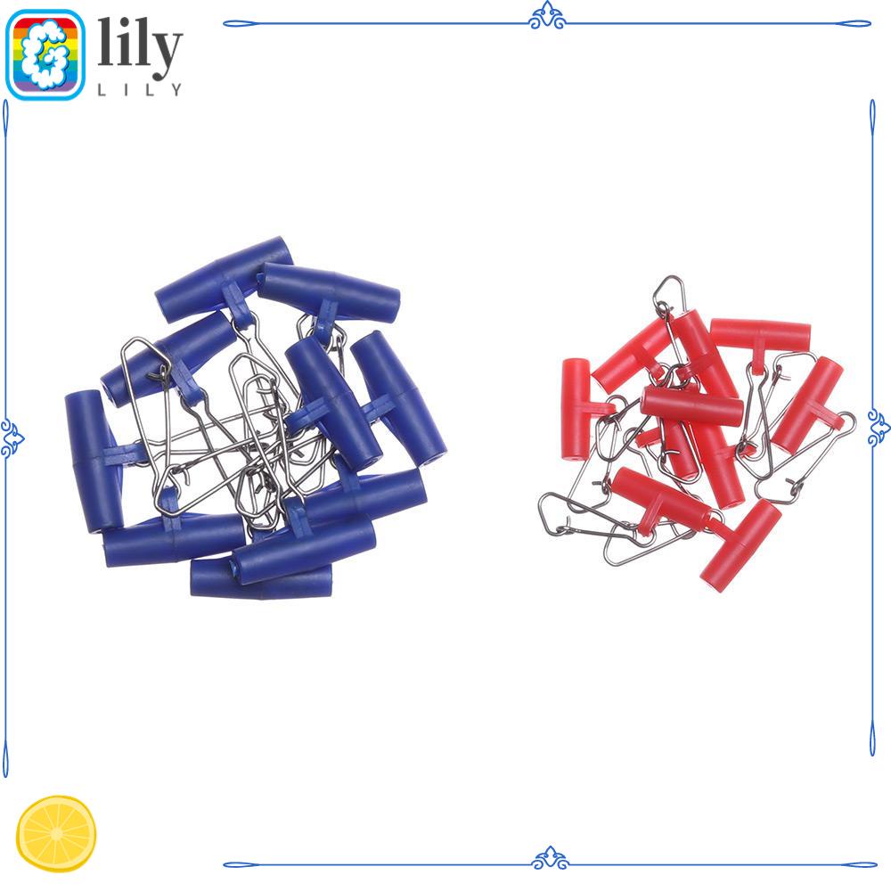 Lily 10pcs Klip Pemberat Pancing Bahan Plastik Transparan Dengan Kait Balance