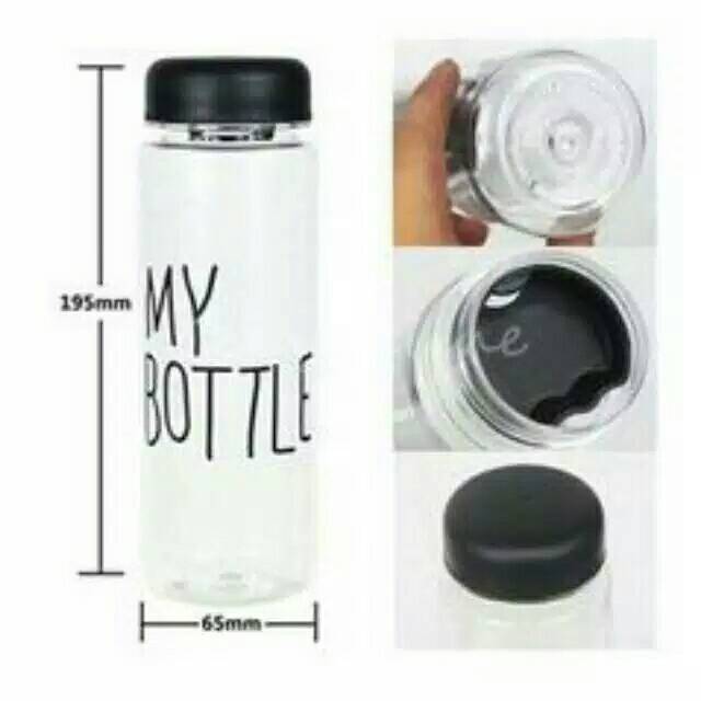 MY BOTTLE / BOTOL MINUM TUTUP BULAT 500ML  + Free SARUNG POUNCH