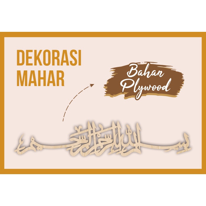 Mahar Viral Bahan mahar / scrapbook tulisan BISMILLAH Murah