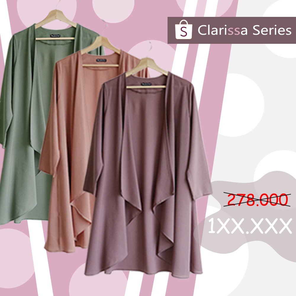 NEW STOCK LONG OUTER CLARISSA ALL COLOR COD Shopee 