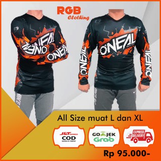 Baju Kaos Jersey Sepeda Roadbike Lengan Panjang Motocross Gowes MTB