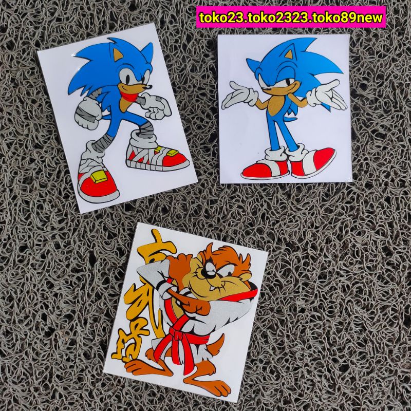 stiker motor stiker sonic tazmania stiker kartun