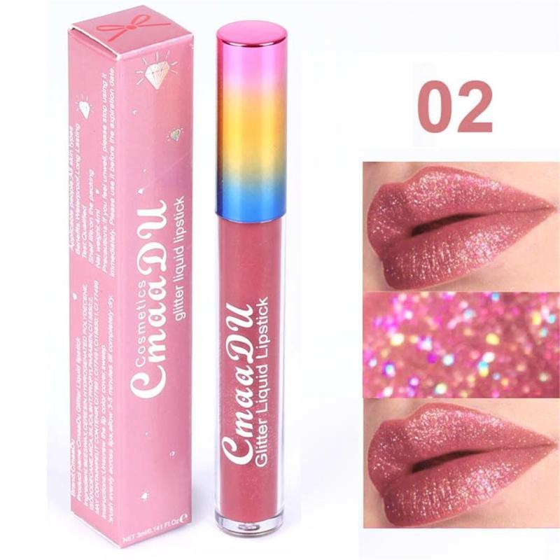 CmaaDu Lipstick / Lip Gloss Glitter Diamond Matte Metalik Berkilau