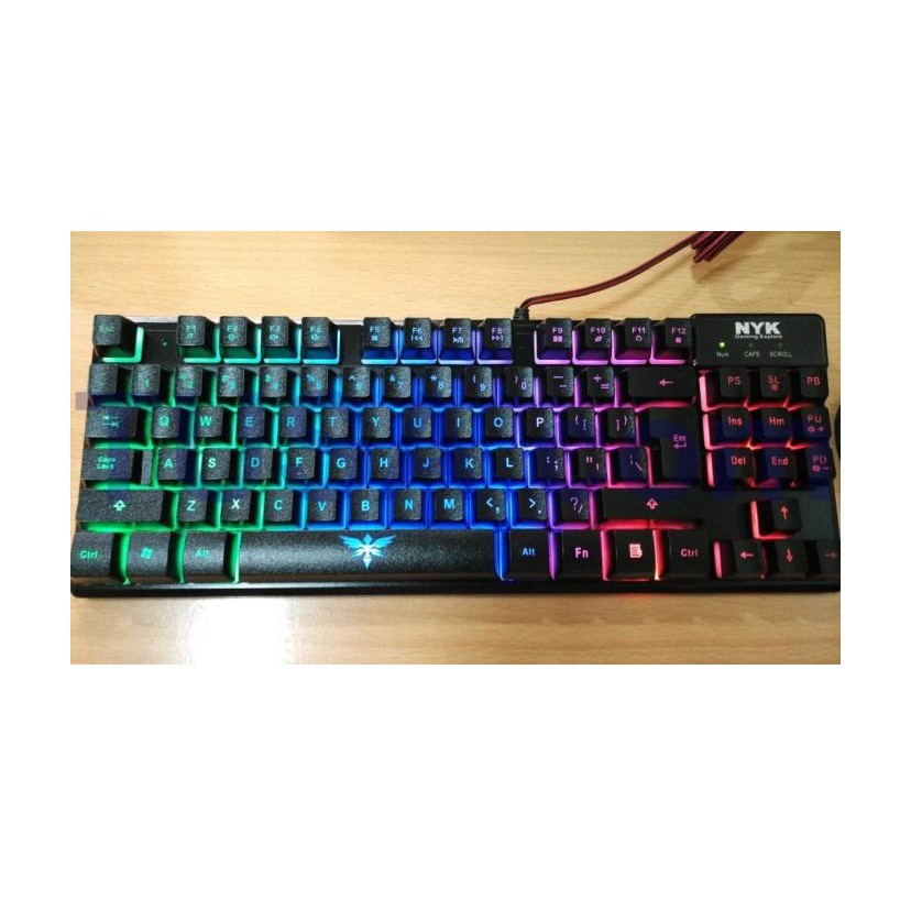 Keyboard Gaming NYK K01 / K-01 RGB TKL Rainbow Backlight