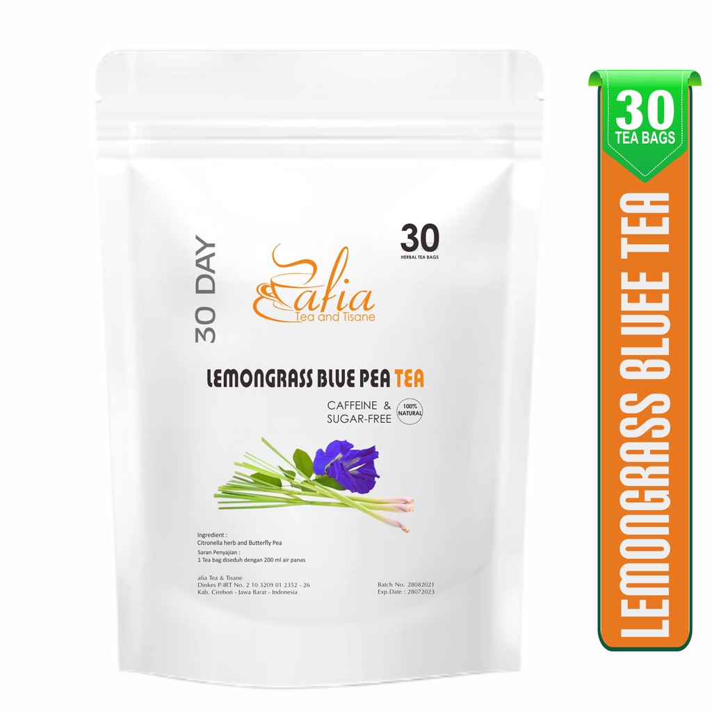 

Lemongrass Blue : Teh Daun serai plus Bunga Telang (Isi 30 tea bag)