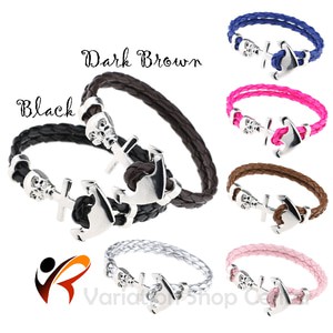 Gelang Kulit Trendy Hot&amp;Hit Tali Pirate Skull