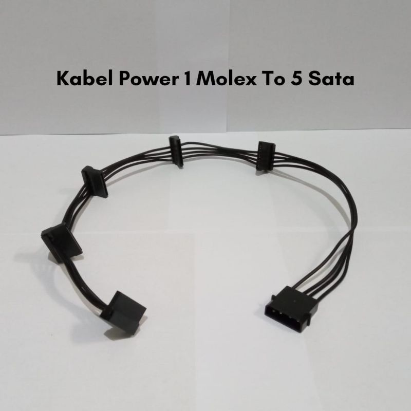 Kabel Power Molex 4pin to 5 Sata