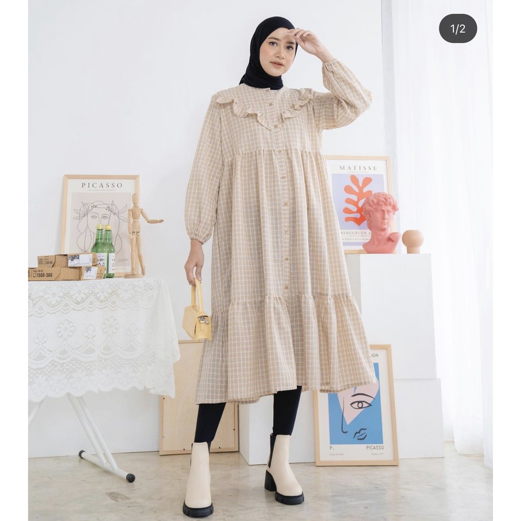 Jastip Haidee Orlin - Hayya Plaid Beige