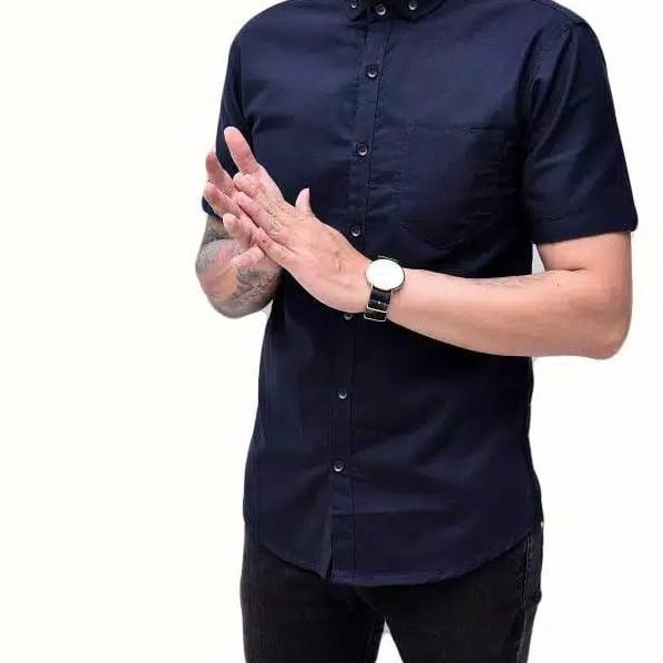 Jangan Ketinggalan order..  Kemeja Polos Pria Lengan Pendek Kemeja laki laki Lengan Pendek Hem Pria 