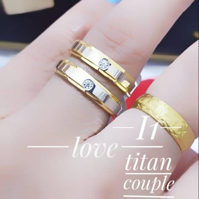 Cincin titanium couple terlaris