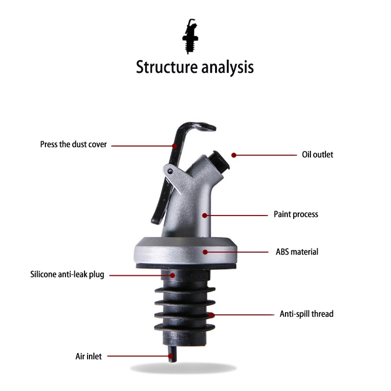 Tutup Botol Kecap Madu Sirup Minyak / Bottle Pourer Ada Tutup / Dumper Oli Anti Bocor-Won